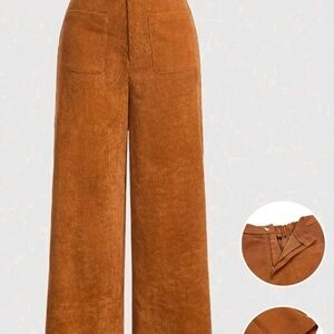 Women's Brown Wide-Leg Pants